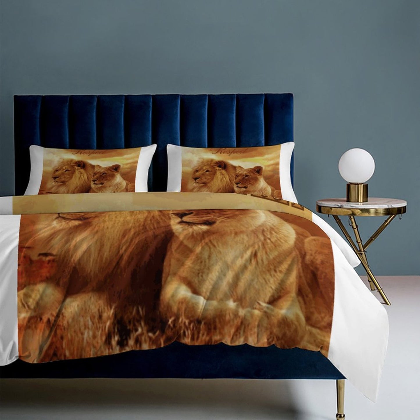 3-Piece Bedding Set-102"x90"/ 259x229cm (Dual-sided Printing)