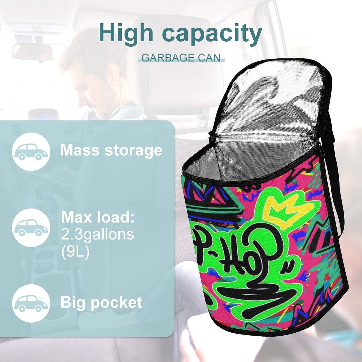 Collapsible Car Trash Bin