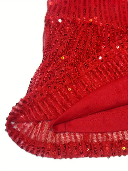 Full Size Sequin Round Neck Half Sleeve Mini Dress-SMALL-3XL (Many colors)
