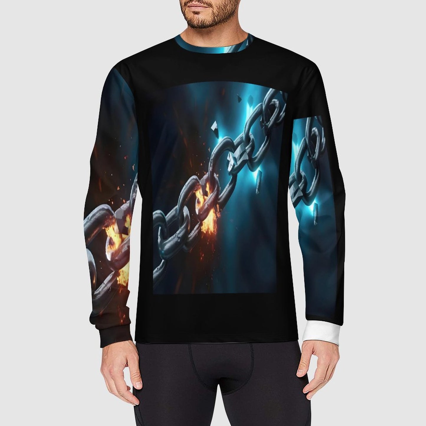 Men's Workout Top Long Sleeve DS017 (All-Over Printing)