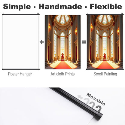 Canvas Hanging Poster with Scrolls-16"x24"/ 40x60cm
