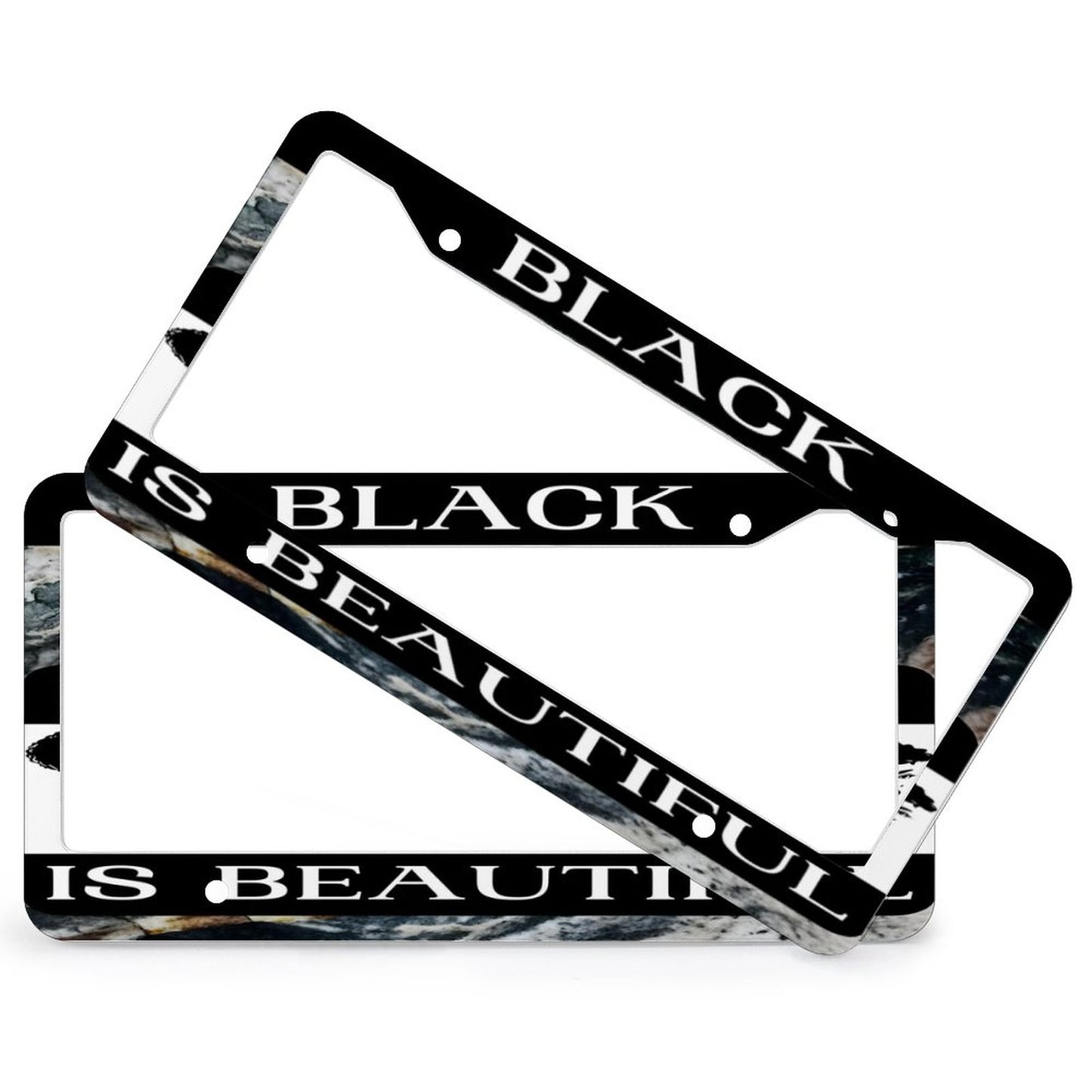 License Plate Frames with 4 Round Holes (1 Pair)