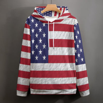 AMERICA Men's Hoodie with Double-layer Cap-SMALL-6XL