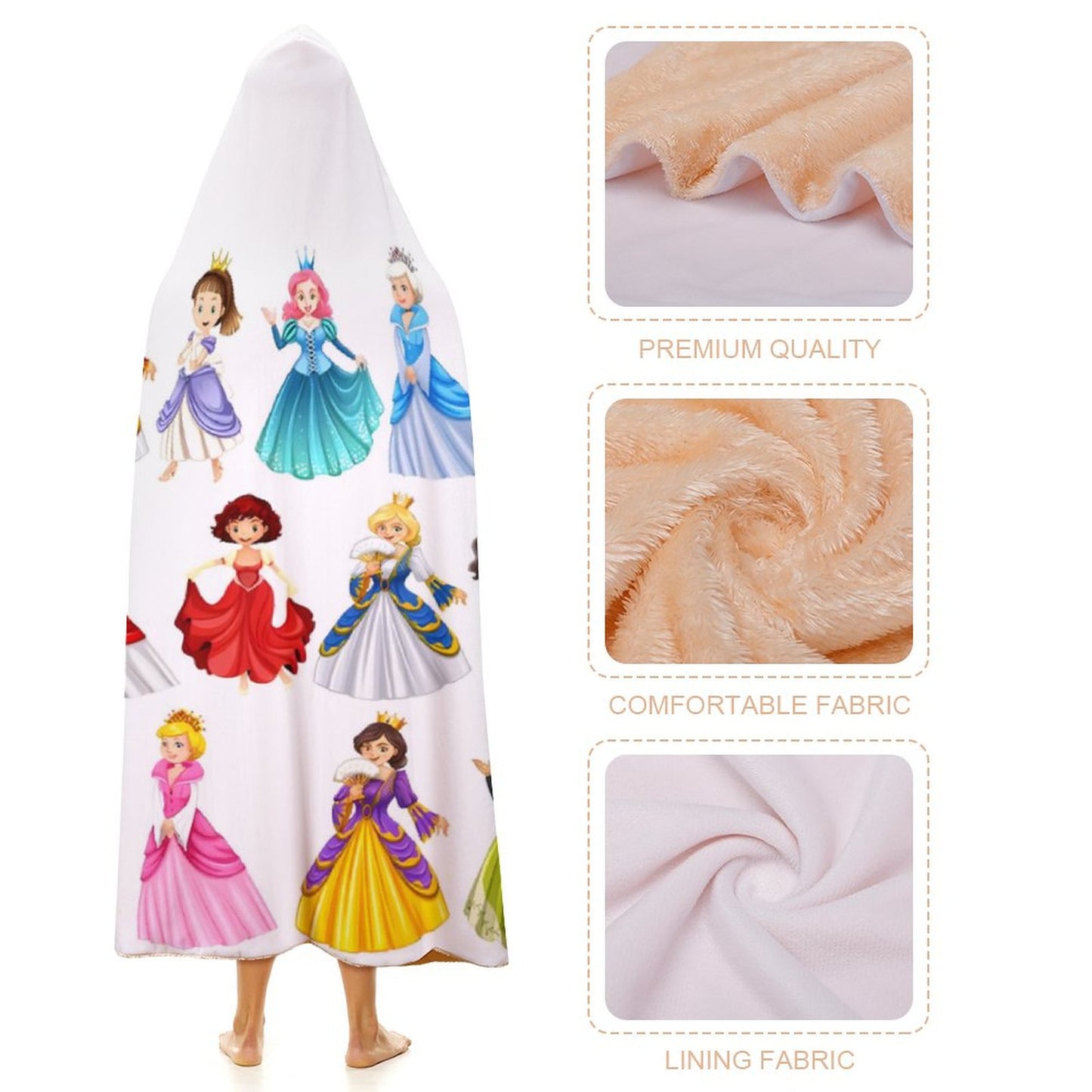 Wrap Hooded Blanket-40"x50"/ 100x130cm