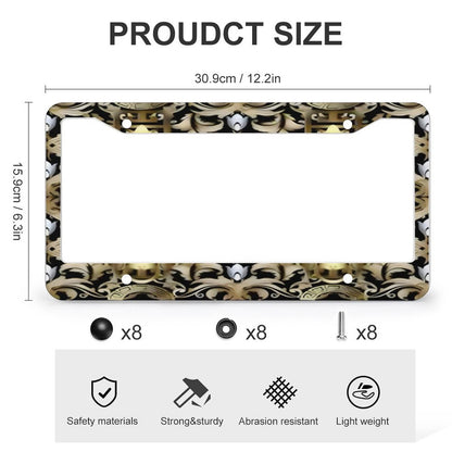 License Plate Frames with 4 Round Holes (1 Pair)