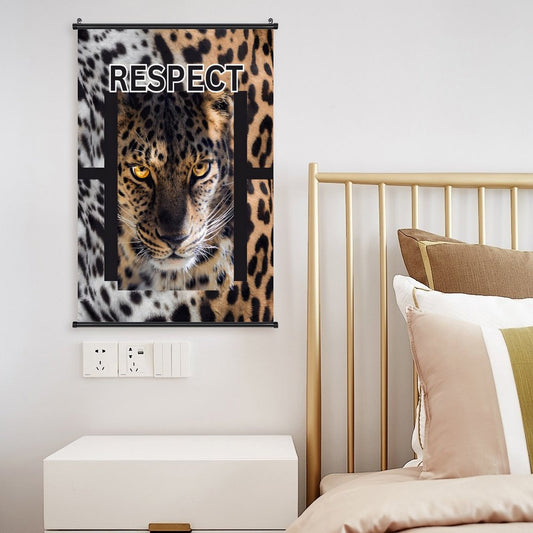 Canvas Hanging Poster with Scrolls-16"x24"/ 40x60cm-RESPECT