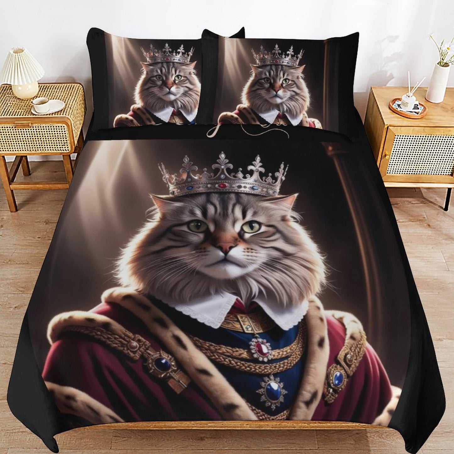 3-Piece Bedding Set-102"x90"/ 259x229cm (Dual-sided Printing)