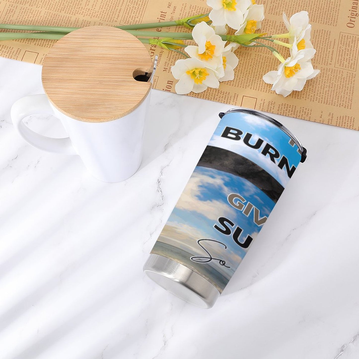 Car Travel Coffee Mug with Lid (All-Over Printing)