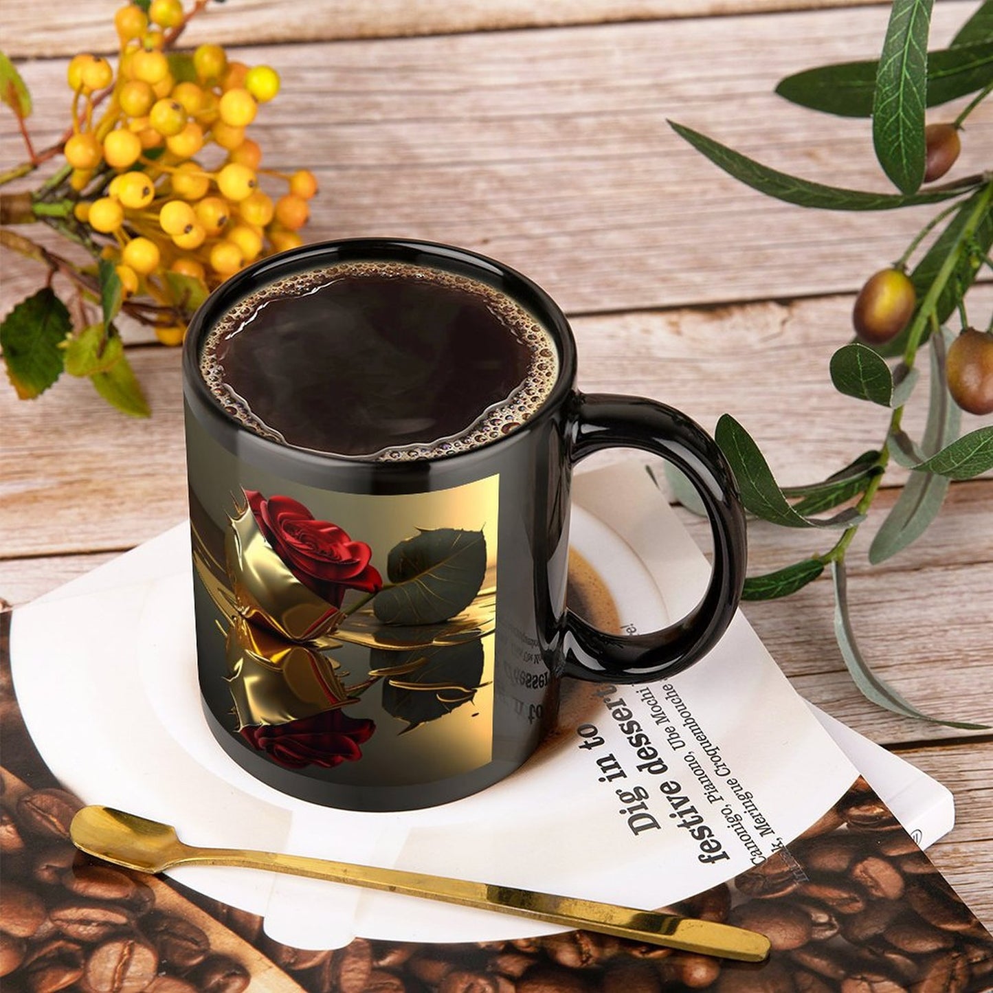Personalized Photo Coffee Mugs with Identical Patterns