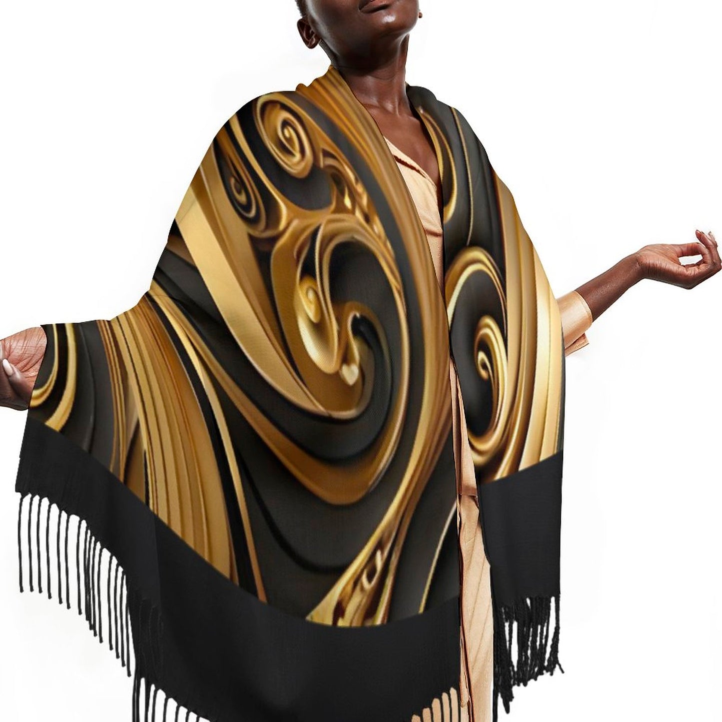 Cashmere-like Tassel Scarf (All-Over Printing)