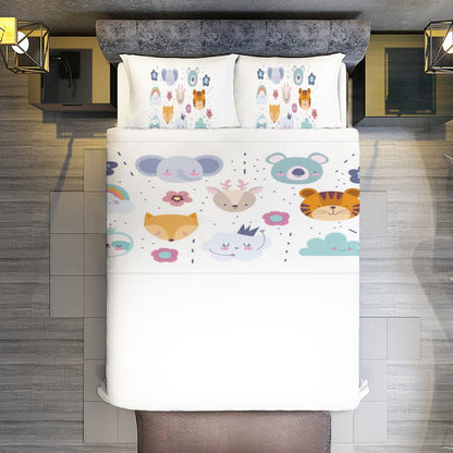 3-Piece Bedding Set-86"×70"/ 218×177cm (Dual-sidede Printing)