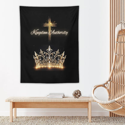 Wall Art with Vertical Tapestry