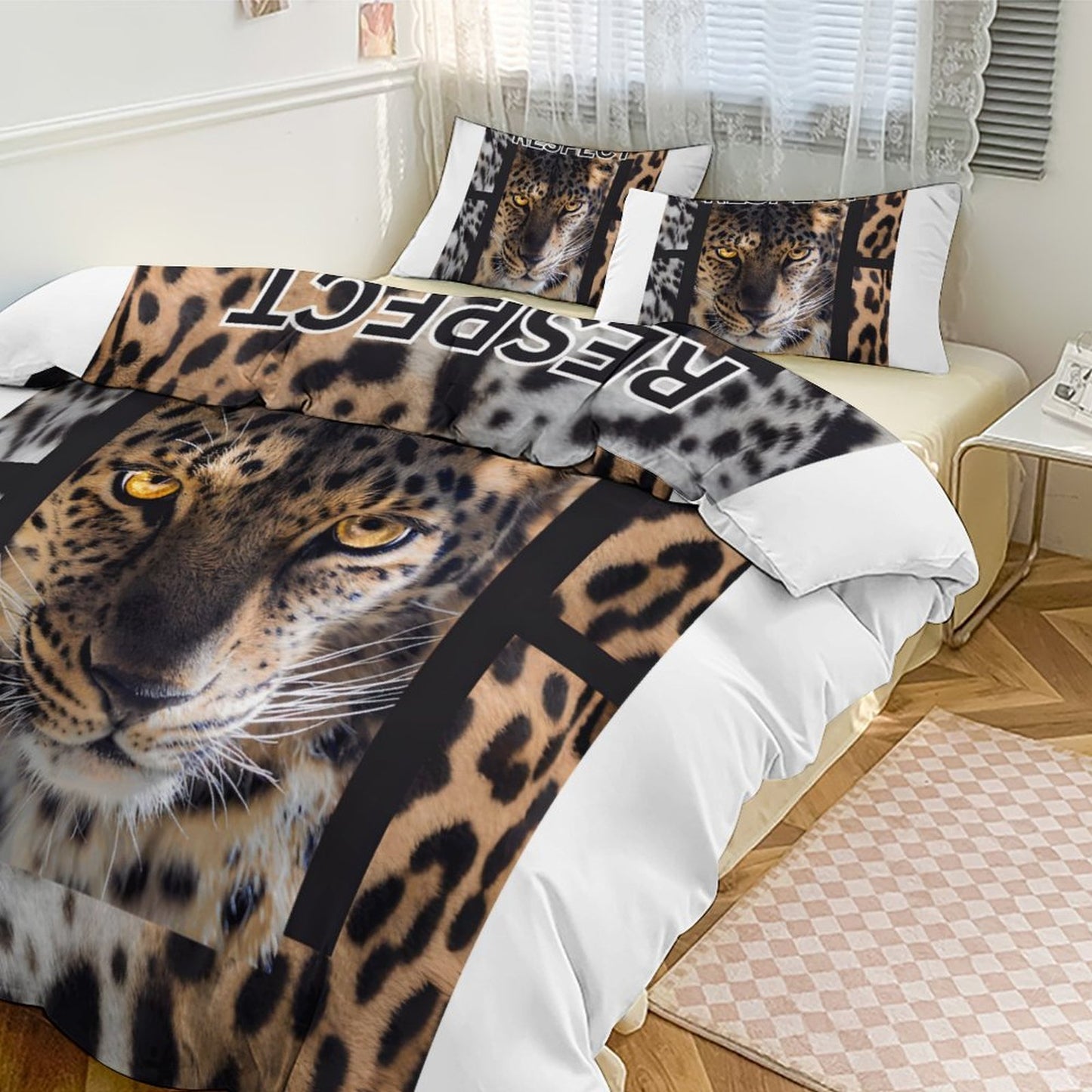 3-Piece Bedding Set-90"x90"/ 229x229cm (Dual-sided Printing)