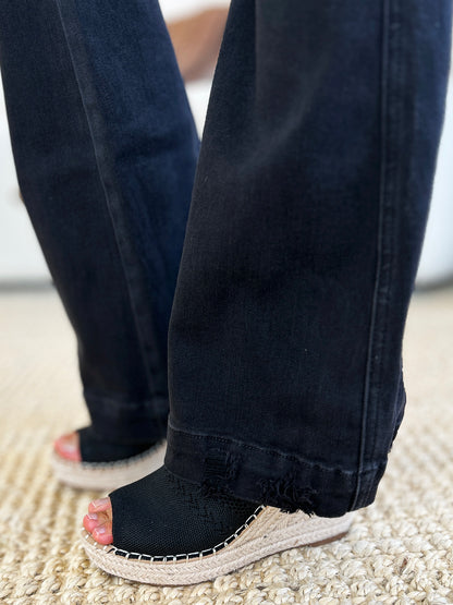 Judy Blue Full Size High Waist Distressed Flare Jeans-0-24W
