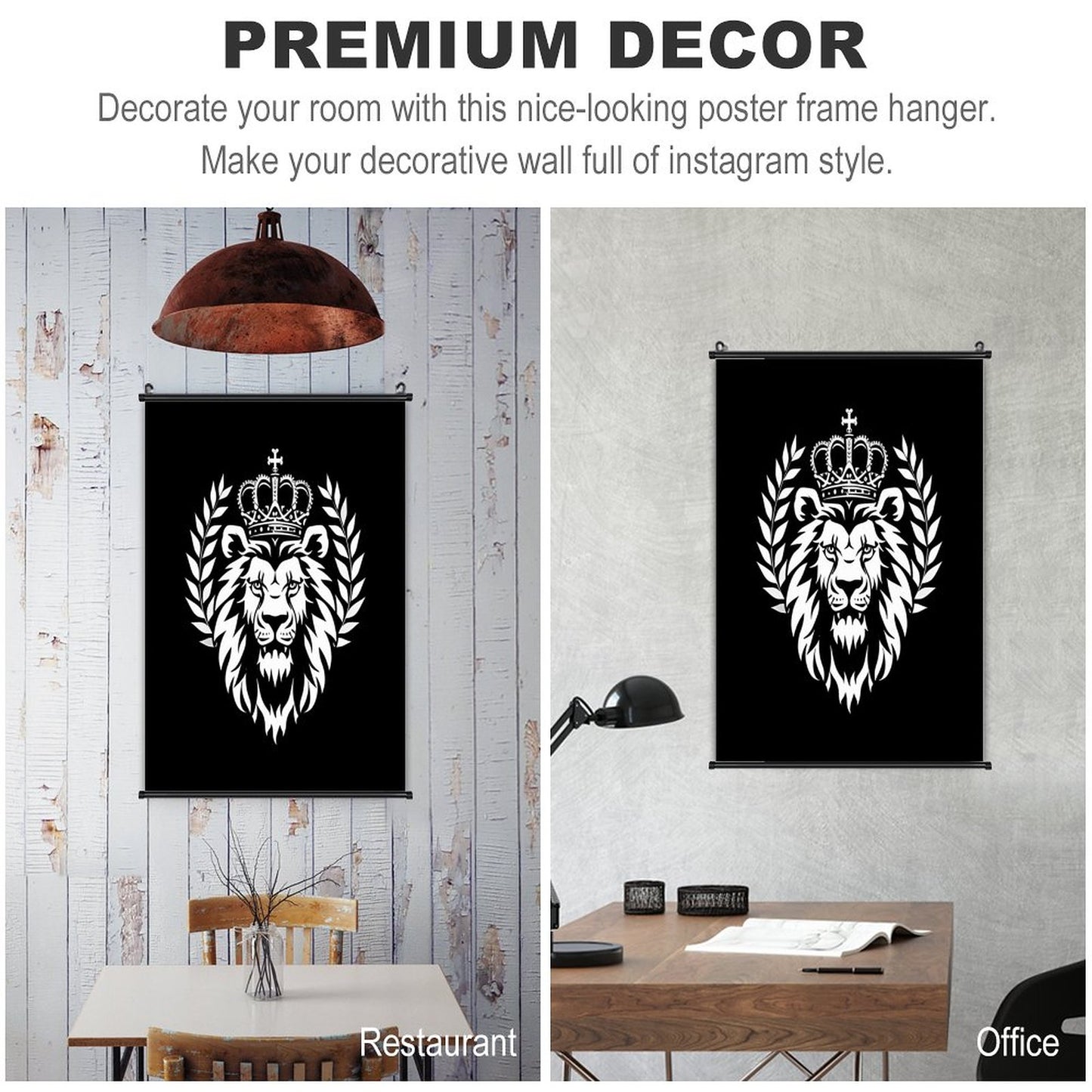 Canvas Hanging Poster with Scrolls-16"x24"/ 40x60cm-LION KING