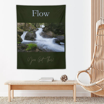 FLOW Wall Art with Vertical Tapestry