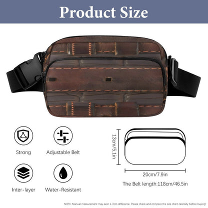 RUGGED LEATHER BUCKLE Print Bum Bag