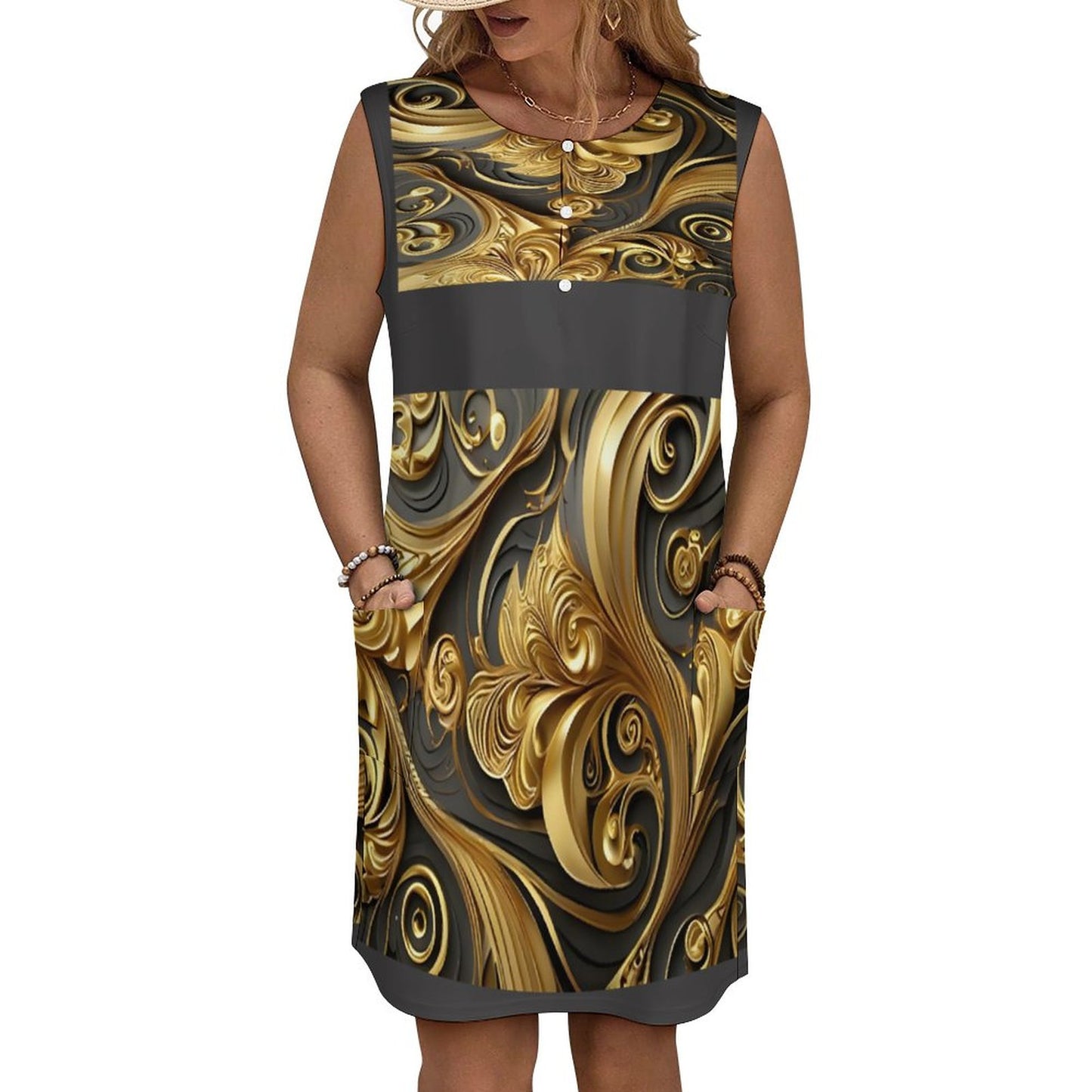250gsm Tank Top Pocket Dress(All-Over Printing)
