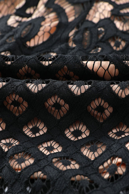 Off-Shoulder Long Sleeve Lace Dress-S-XL