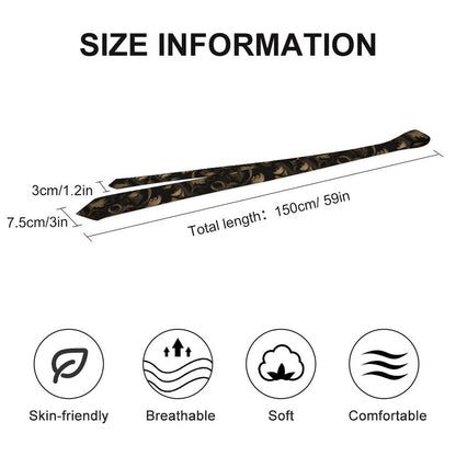BLACK & GOLD ACCENT Men's Formal Tie