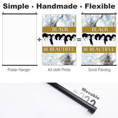 Canvas Hanging Poster with Scrolls-16"x24"/ 40x60cm
