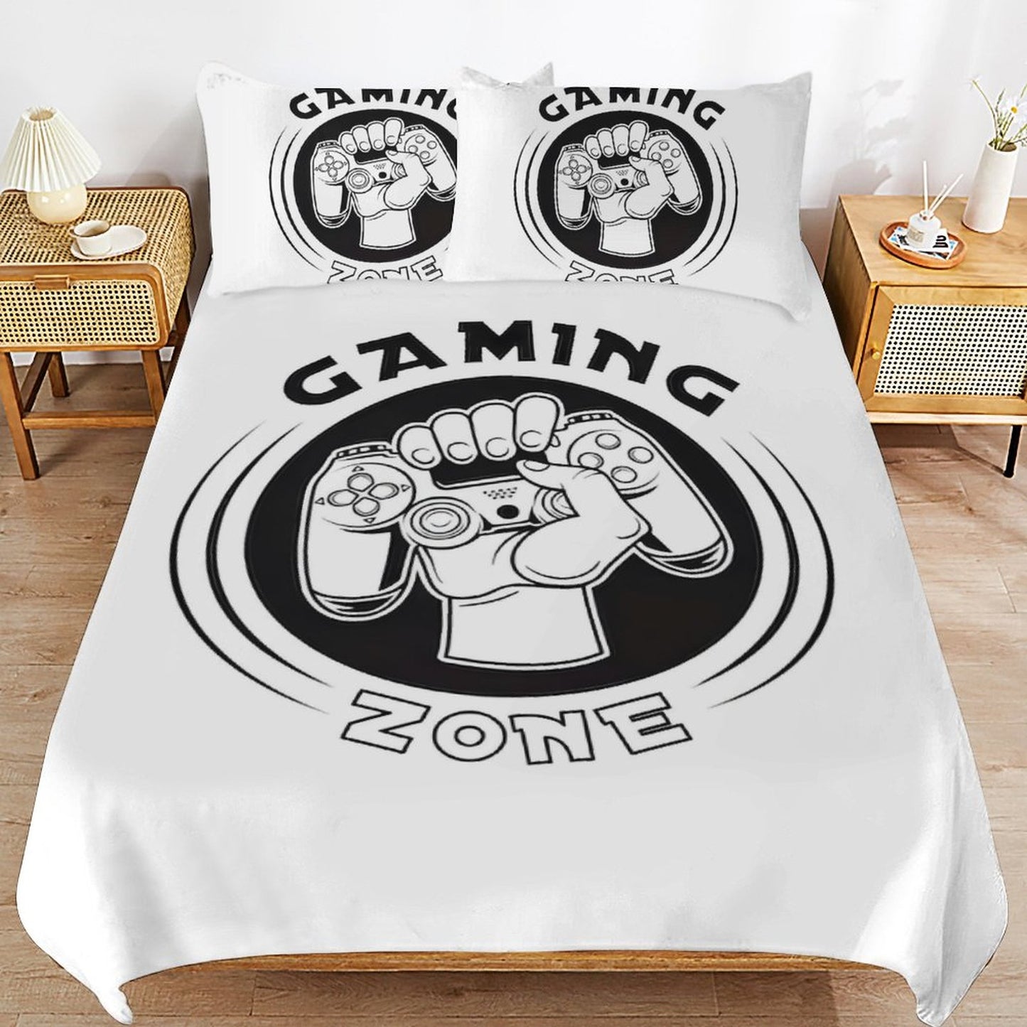 3-Piece Bedding Set-86"×70"/ 218×177cm (Dual-sideded Printing)