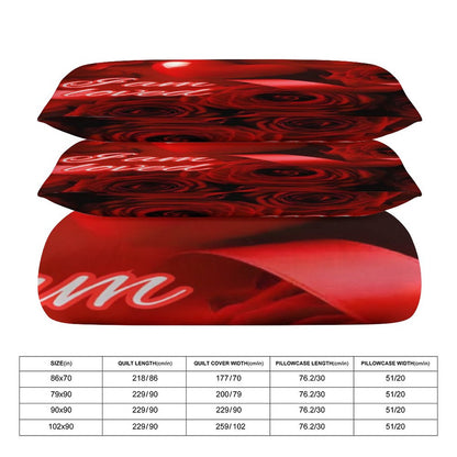 3-Piece Bedding Set-90"x90"/ 229x229cm (Dual-sided Printing)