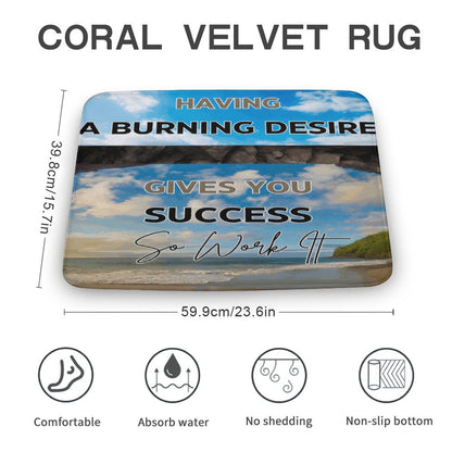 Coral Velvet Rug-15.7"x23.6"/ 40x60cm