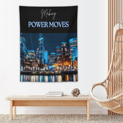 MAKING POWER MOVES Wall Art with Vertical Tapestry