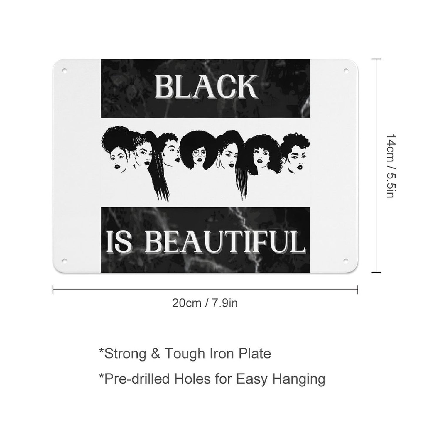 Horizontal Personalized Metal Wall Art Tin Sign-5.5"x7.9"/14x20cm