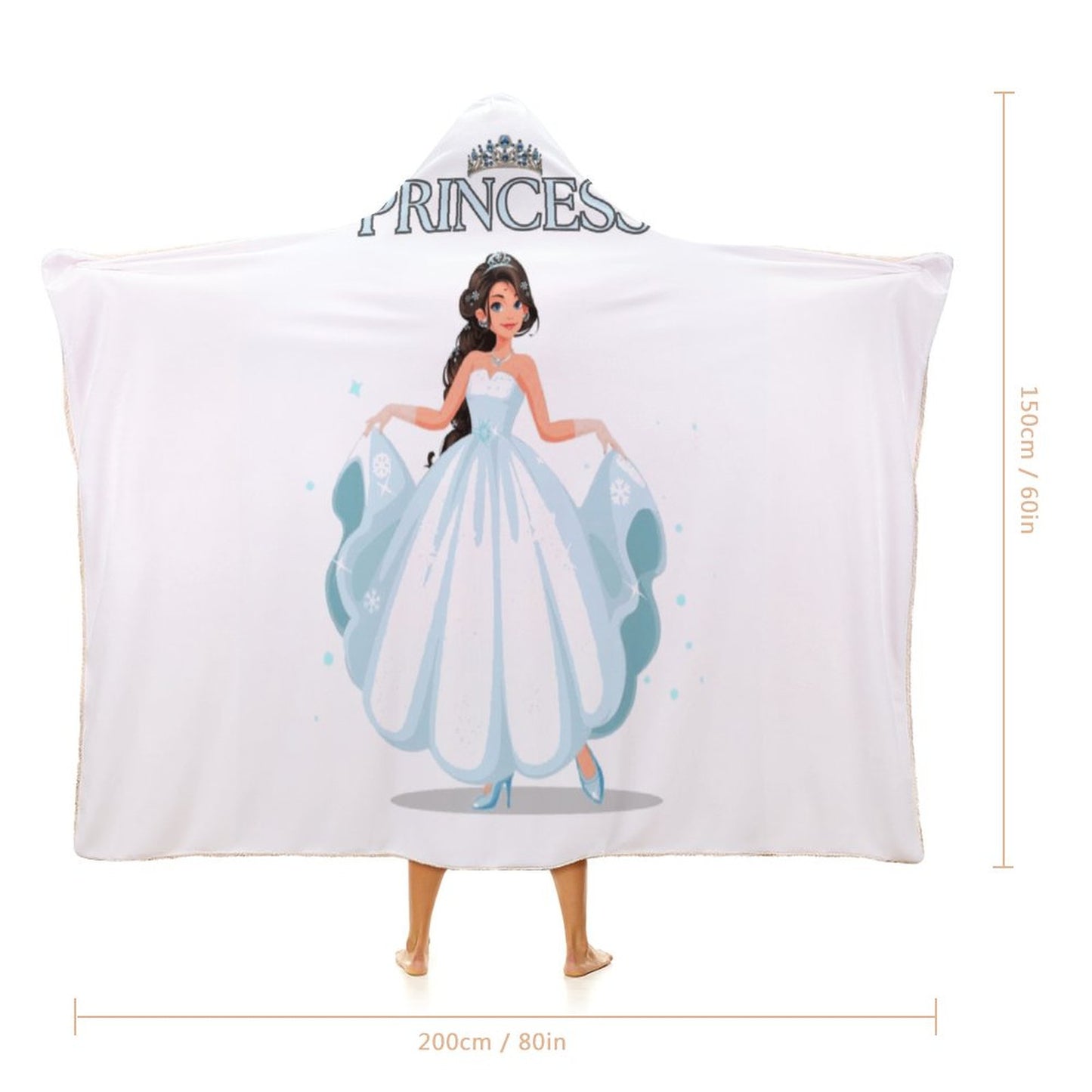 Wrap Hooded Blanket-60"x80"/ 150x200cm