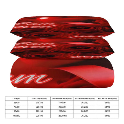 3-Piece Bedding Set-86"×70"/ 218×177cm (Dual-sideded Printing)
