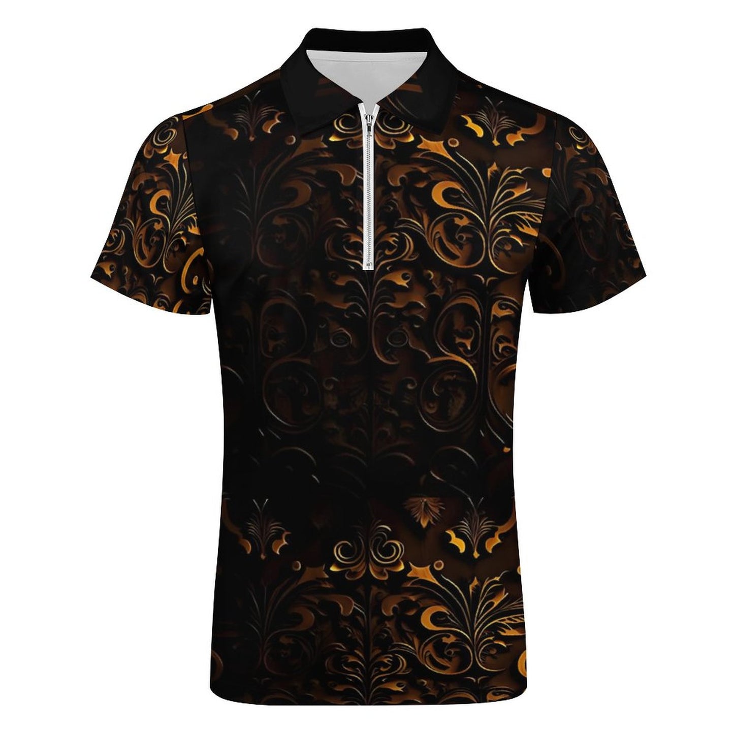 Men's Short Sleeve POLO Shirt with Zipper B470 (All-Over Printing)