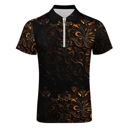 Men's Short Sleeve POLO Shirt with Zipper B470 (All-Over Printing)
