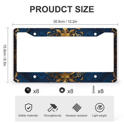 License Plate Frames with 4 Round Holes (1 Pair)