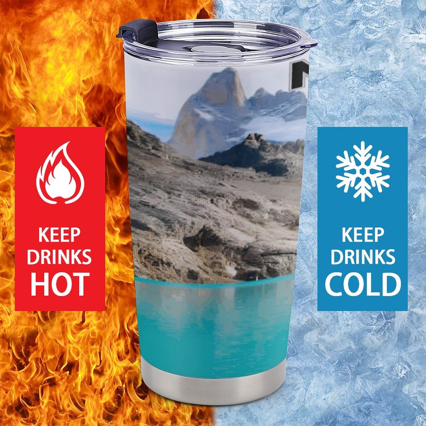 Car Travel Coffee Mug with Lid (All-Over Printing)