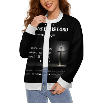 180gsm Women's Baseball Jacket(All-Over Printing)