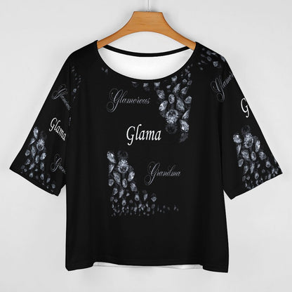 180gsm Women’s Off the Shoulder Half-Sleeve T-shirt BAT (All-Over Printing)