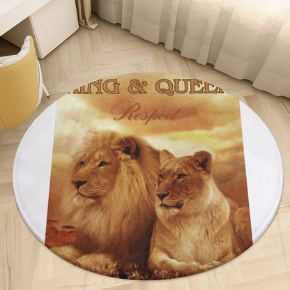 Round Coral Velvet Warm Floor Mat