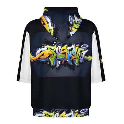 COLORFUL GRAFFITI Short Sleeve Hoodie-SMALL-6XL