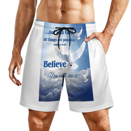 Men's Beach Shorts with 4 Pockets