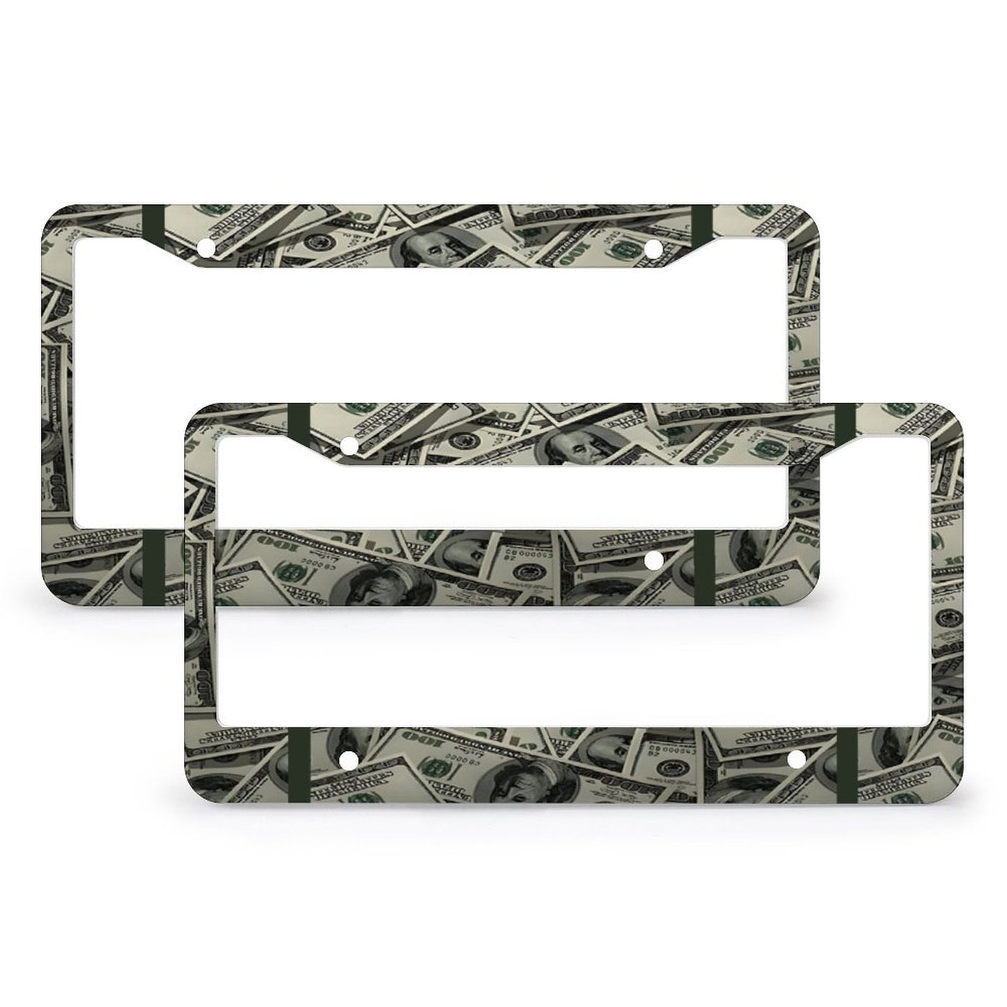 License Plate Frames with 4 Round Holes (1 Pair)