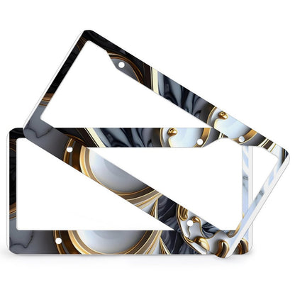 License Plate Frames with 4 Round Holes (1 Pair)