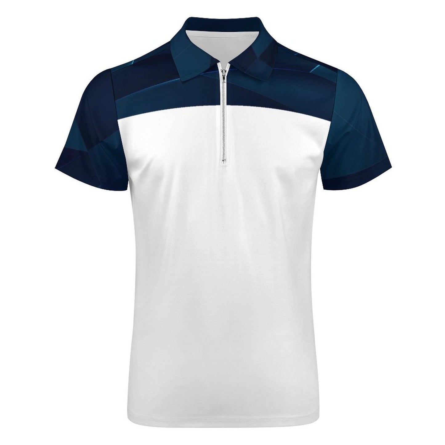 Men's Short Sleeve POLO Shirt with Zipper B470 (All-Over Printing)
