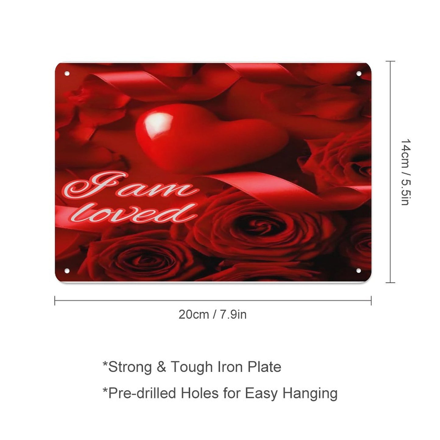 Horizontal Personalized Metal Wall Art Tin Sign-5.5"x7.9"/14x20cm