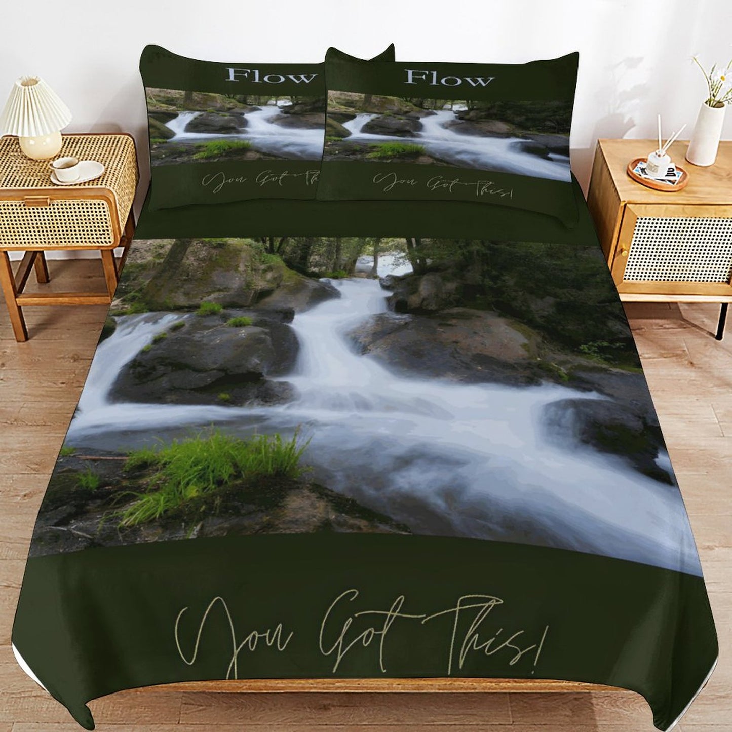 3-Piece Bedding Set-90"x90"/ 229x229cm (Dual-sided Printing)