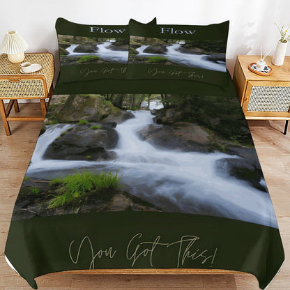 3-Piece Bedding Set-90"x90"/ 229x229cm (Dual-sided Printing)