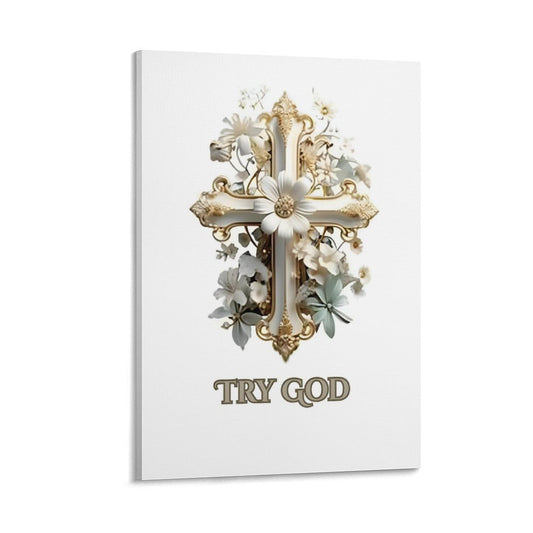 Framed Wooden Poster Hanging (Vertical 2:3)-8x12 inch-TRY GOD