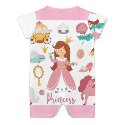 Short Sleeve Baby Bodysuit Romper PLR (All-Over Printing)