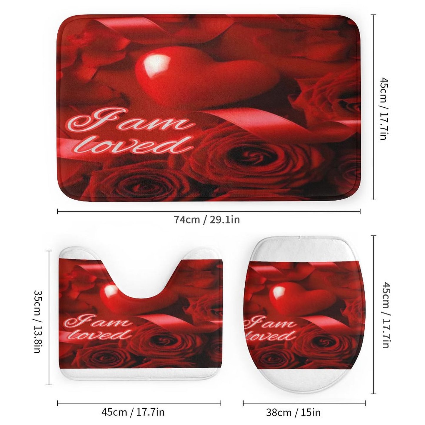 Bathroom 4-Piece Set(One-sided Printing)